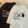 Japanese Cute Rabbit Pattern Women Summer Short Sleeve Shirt Summer CasualStreetwear Lady Clothes Tee Printing Top