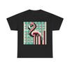 Unisex Adult T Shirt Mid Century Flamingo Retro Design