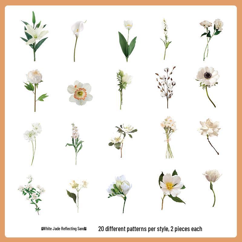 PVC Flower & Plant Stickers for DIY Crafts, Journals, Collages & Kids' Gifts