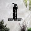 Custom Golf Metal Wall Art, Personalized Golfer Decor, Golf Bag Metal Sign, Fathers Day Gift