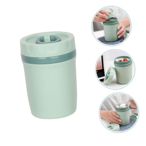 COHEALI Microwaveable Soup Cup with Lid, Portable Breakfast Cup, Food Container, Drink Container, Kids Lunch Container, Double-Walled Design, Heat Ins