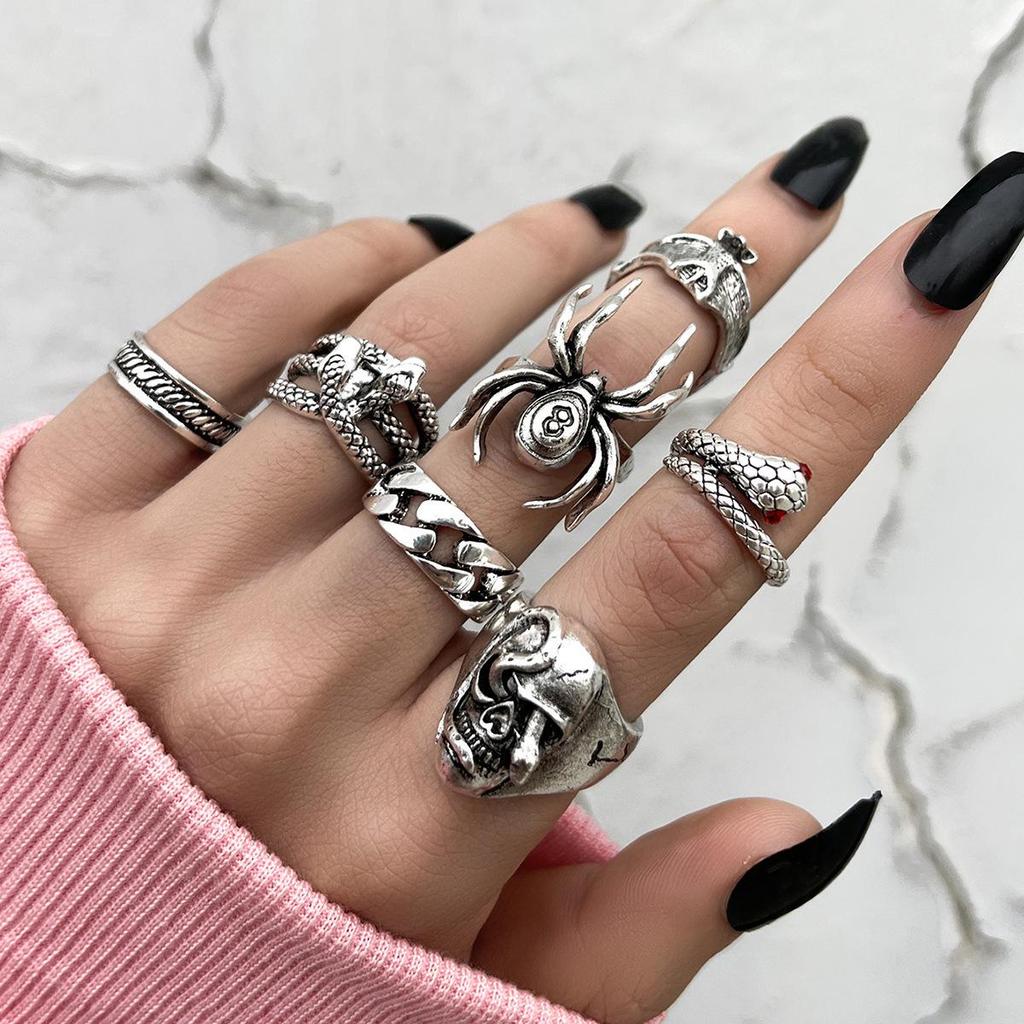 22-Piece Butterfly & Love Multi-Joint Ring Set