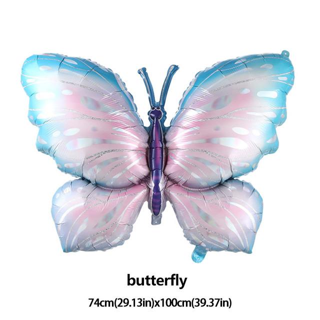 Große Schmetterlings-Aluminiumfolienballons, bunter Schmetterlingsballon, Geburtstagsfeier, Hochzeitsdekorationen, Babyparty, Globos, Kinderspielzeug