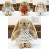 Cute Anne Rabbitplush Toy For Girls Sleep Companion With Dress And Bow Decoration