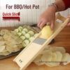Commercial Potato, Cucumber, Lotus Root Slicer Tool for Restaurants and Barbecue - Slicing and Shredding Capabilities