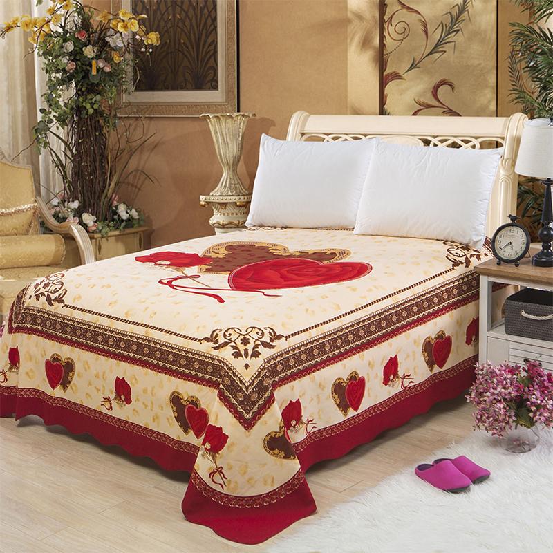 

Svetanya brushed Cotton Printed Bed Sheet 250X250cm Flat Sheets Bed Cover 250x250cm
