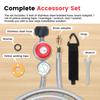 Propane Regulator Stainless Steel Brass Propane Regulator Adjustable Heat Resistant Gas Grill Regulator Hose for Camping Stove