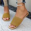 Fashion Fashion Square Toe Ladies Flats Slippers Shoes New In Summer Beach Slides Women Flats Slippers Shoes Female Sandals