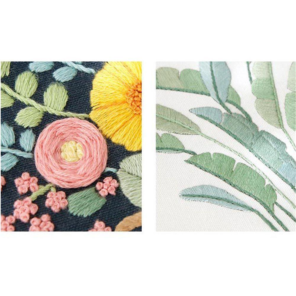 Crafts Handmade Painting Flowers Plants Pattern Cross Stitch DIY Embroidery Embroidery Starter Kit