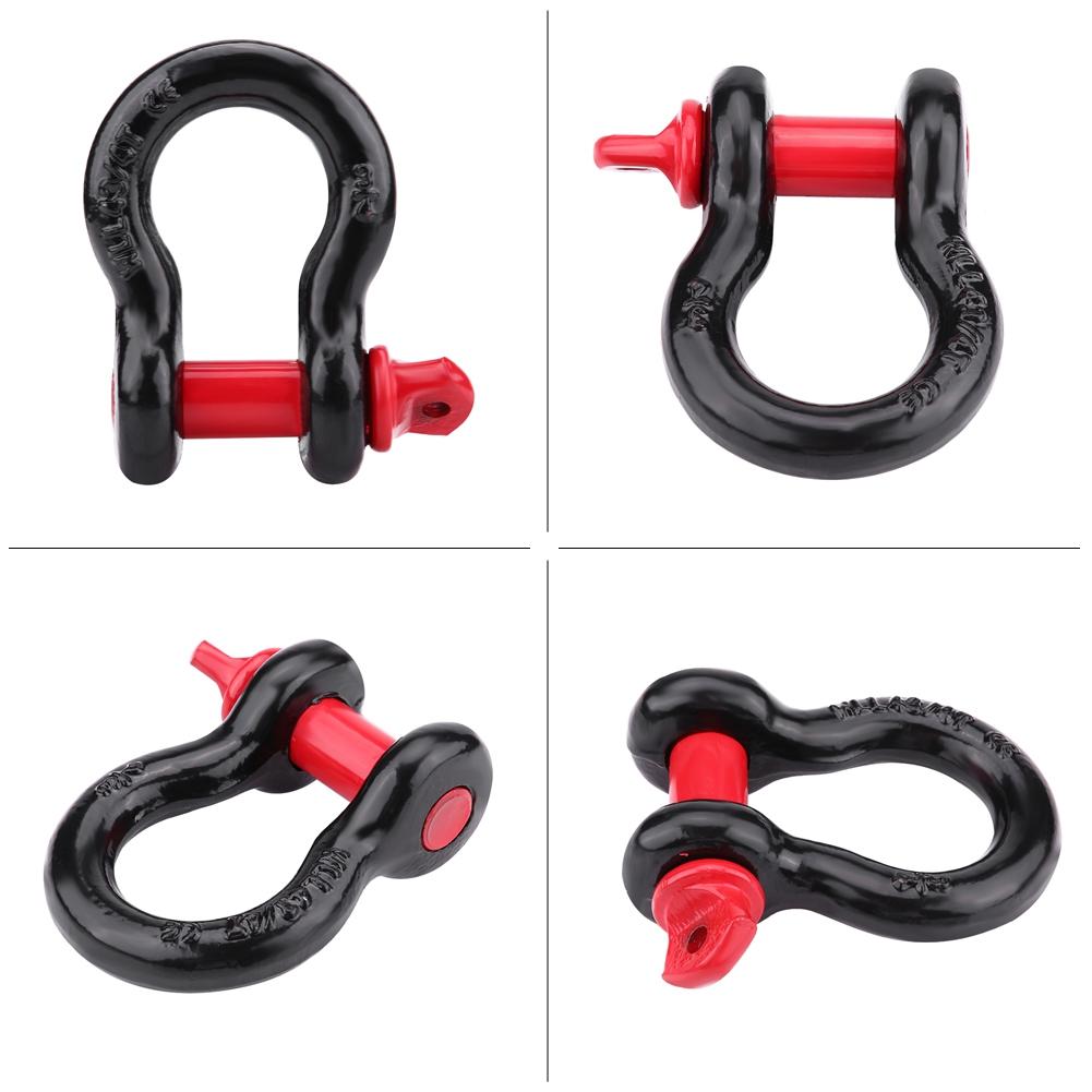 Manilhas Galvanizadas de Alta Resistência D   Capacidade 2T 4.400lbs para Recuperação de Veículos Reboque