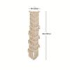Bohemian Macrame Wall Hanging Tapestry with Hat Display Rack - Hand-Woven Colorful Tassel Cap Storage Suitable for Hats Not Included Wall-Mounted