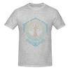 Yggdrasil Tree Of Life American Retro Tshirt Casual Girlish Feeling Solid Color Short Sleeve