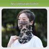 Women's Summer Face Mask: High Elastic Silk Scarf, Full Face and Neck Protection, Cycling Ear-Hanging Ice Silk Gaiter.