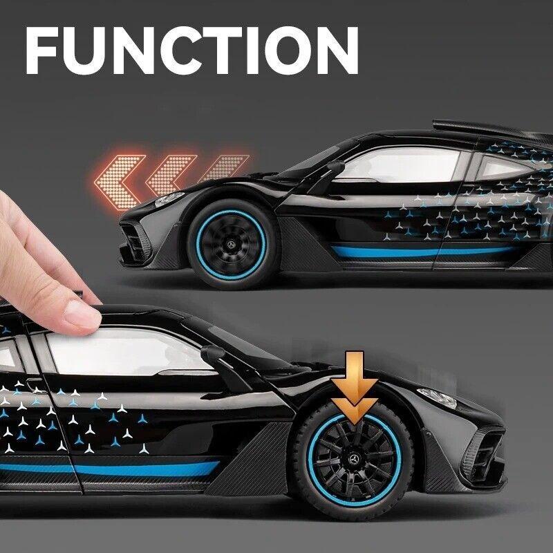 1/24 Mercedes Benz AMG ONE Diecast Model Car Toy Sound & Light Collectible Gift