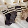 [Set mit 5 Stück] Neheo Golji Dick gestreifte lange Socken Set