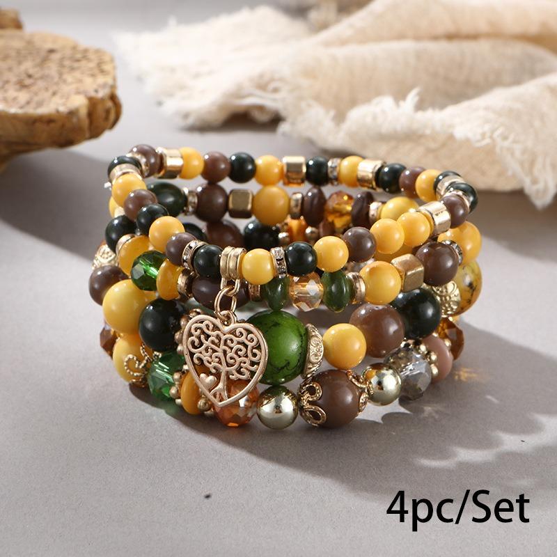 Bohemian bracelet creative tassel multi-layer beaded bracelet