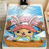 One Piece Charakter Print Flaneldecke, Hohe Qualität, Bequem für alle Jahreszeiten, Heimdekoration, Wärme und Komfort, Perfekt für Weihnachtsgeschenke