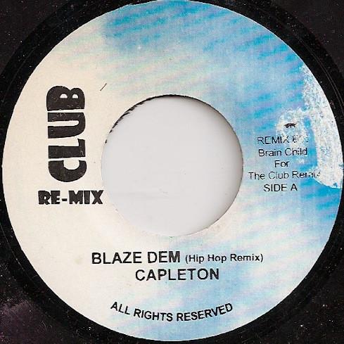7inch Record CAPLETON Blaze Dem Hip Hop Remix NONE Club ReMix Jamaica Reggae Ska Dub Used