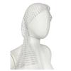 Visnet Hoed Glanzende Strass Steentjes Elastische Mesh Hoofdband met Geometrisch Patroon Zomer Strandfeest Nachtclub Rave Haaraccessoire