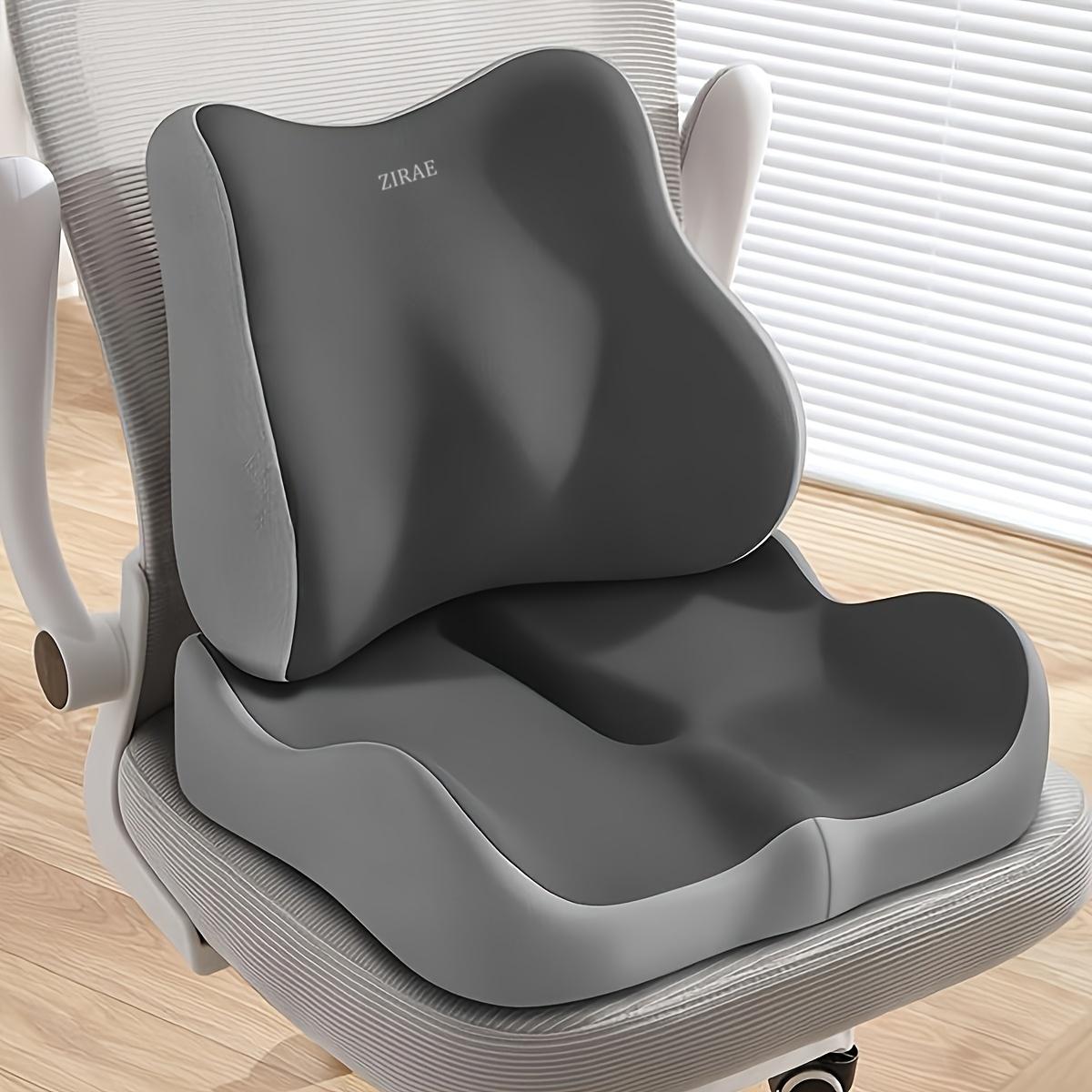 

Memory Foam Car Seat Cushion Lumbar Support Pillow Soft Elastic Office Chair Pad Seat Cushion Suit for Desk Office Use серый