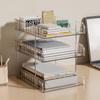 Space Saving Clear Desktop Organizer Durable Book Storage Rack Desk Accessories