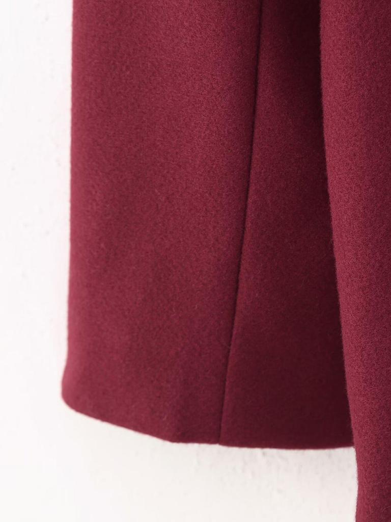 Women's European & American Scarf Collar Wool Coat.