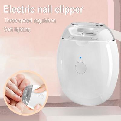 1/2/3/5 Piezas Cortaúñas Eléctrico Niños Adultos Personas Mayores Recortador Automático de Uñas con Luz LED 3 Velocidades Lima de Pulido Manicura para Bebé