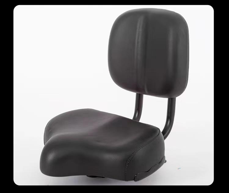 Super Soft Enlarged Tricycle Seat Cushion with Backrest for Electric Bikes чёрный