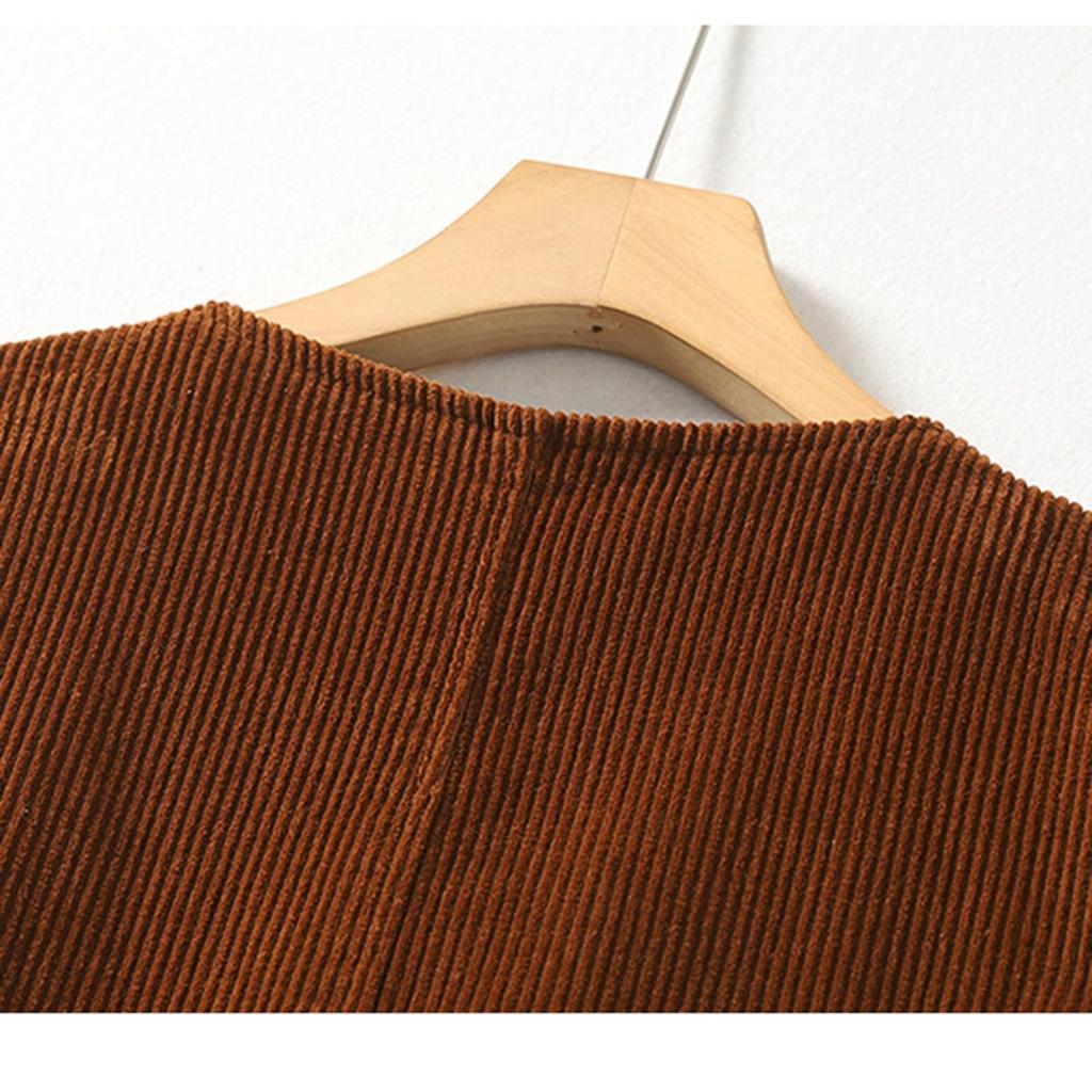 Damenmode Einfarbig Rundhals Ärmellose Weste mit Taschenknopf