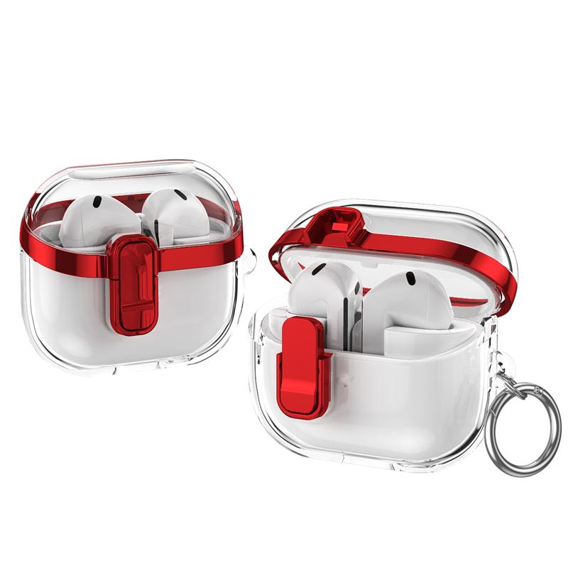 For Samsung Galaxy Buds 3 Pro/ Buds 3 Cover Lock Buckle Electroplating Anti Fall Protective Shell For Galaxy Buds 3Pro Case