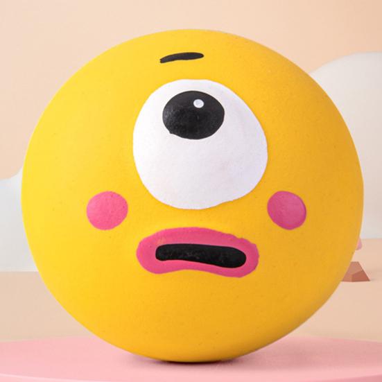 3Pcs Cartoon Expression Stress Ball Anxiety Relieving Squeaky Squeeze Ball Office