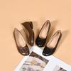 Thick heel shallow mouth single shoes spring and summer new round head low heel soft sole flat beanie shoes