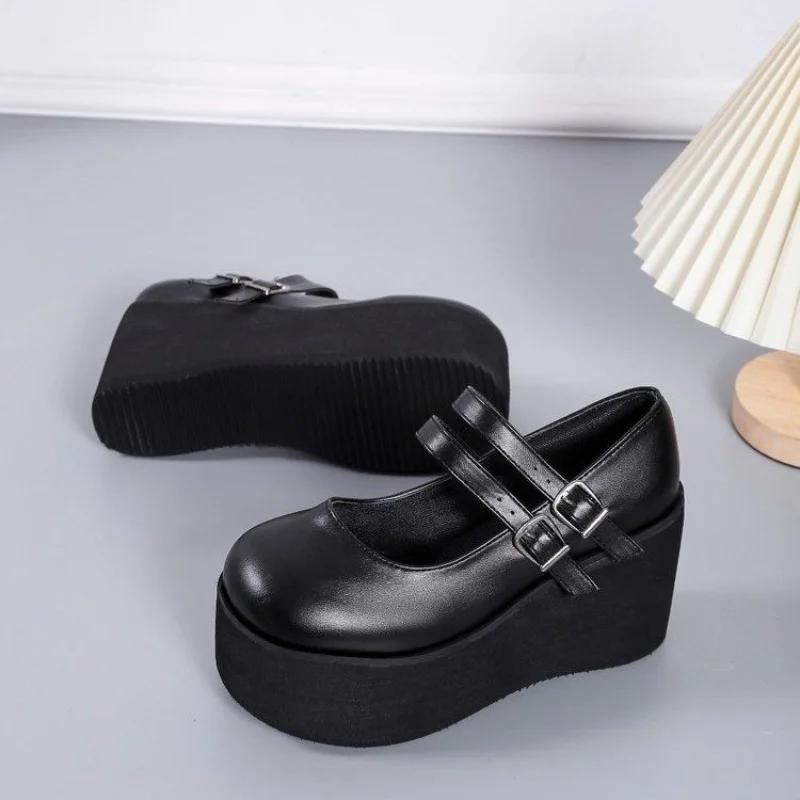 2025New Female Lolita Cute  Janes Pumps Platform Wedges High Heels women's Pumps Sweet Gothic Punk