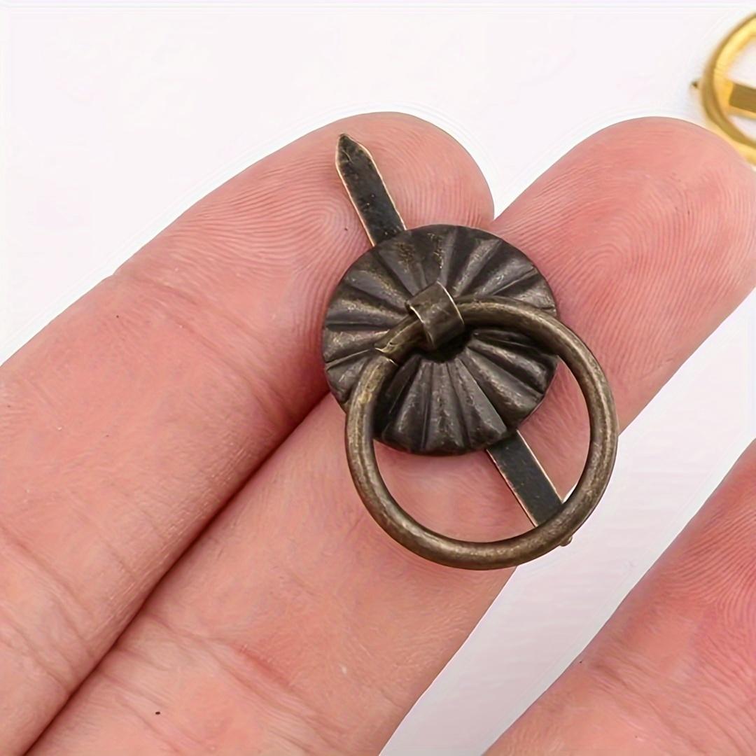 

Антикварные металлические мебельные ручки из бронзы - Винтажные ручки-кольца для шкатулки для драгоценностей, ящика туалетного столика и украшения шкафа