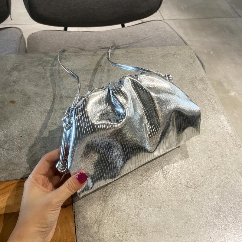 2023 Goldwolke Damen Umhänge- & Handtasche: Große/Kleine gewebte Teigtaschen-Tasche