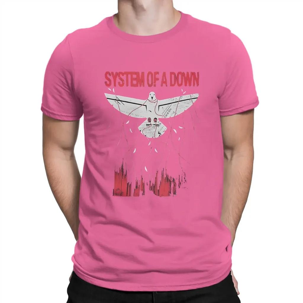 Bird down T shirt pure cotton hipster T-shirt crew neck System Of A Down tee shirt short sleeve tops Classic