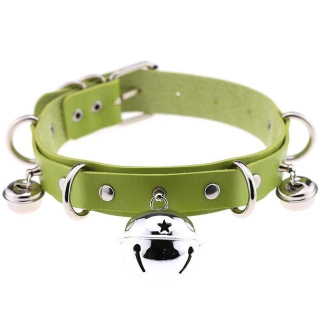 Pleather Cat Bell Collar Kitten Play Leather   Collars & Leashes