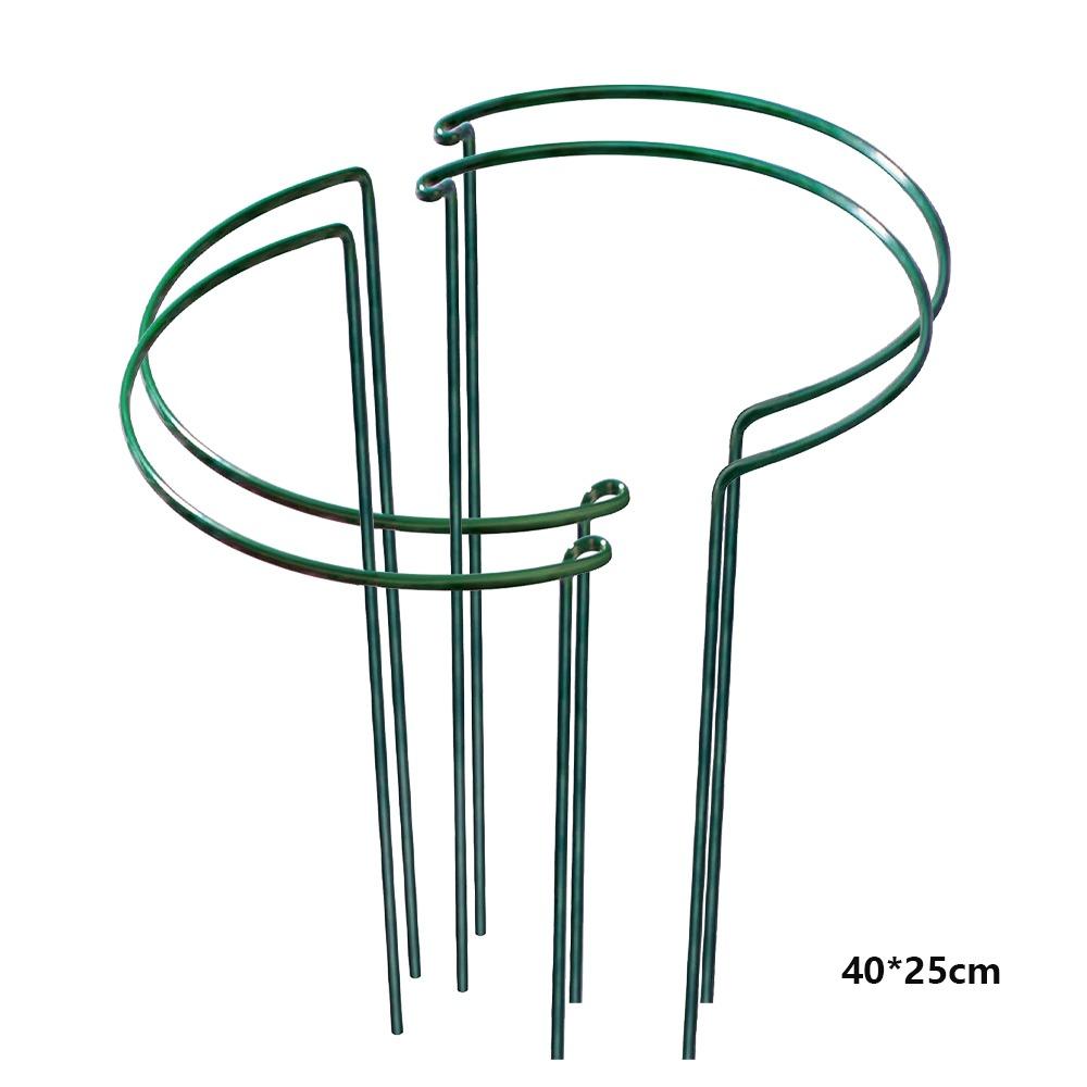 4pcs Metal Plant Support Stakes Flower Pot Stand Flower Ring Climbing Vines Support Half Round Durable