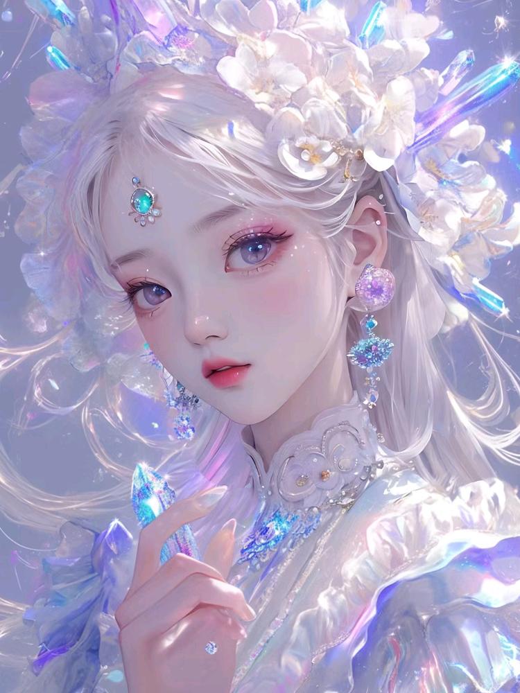 

5D DIY Алмазная картина Женщина Девушка Портрет Полный квадрат Круглая девушка Мозаика Цветочная вышивка Мультфильм Рукоделие Украшение стены Full Round 20x30CM