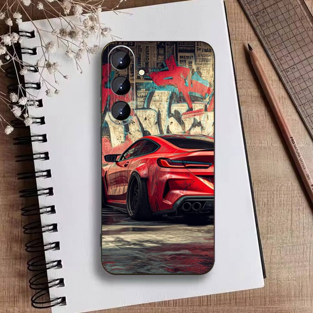 Sport Car Phone Case For Samsung Galaxy A73,A21s,A22,A31,A52,A53,A71,A41Soft Black Shell
