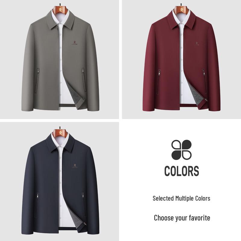 MONTAGUT Pánská klasická business bunda s klopou, odolná proti mačkání