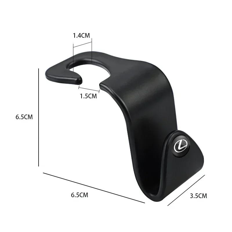For Lexus Logo RX330 NX300H IS200 IS250 GX470 CT200H ES200 GS430 RX300 IS300H ABS Car Seat Back Hooks Hanging Holder Clips AEY1