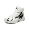 Anta Thompson KT3 High top Performance Basketball Shoes Men's White Black 11941103S-1