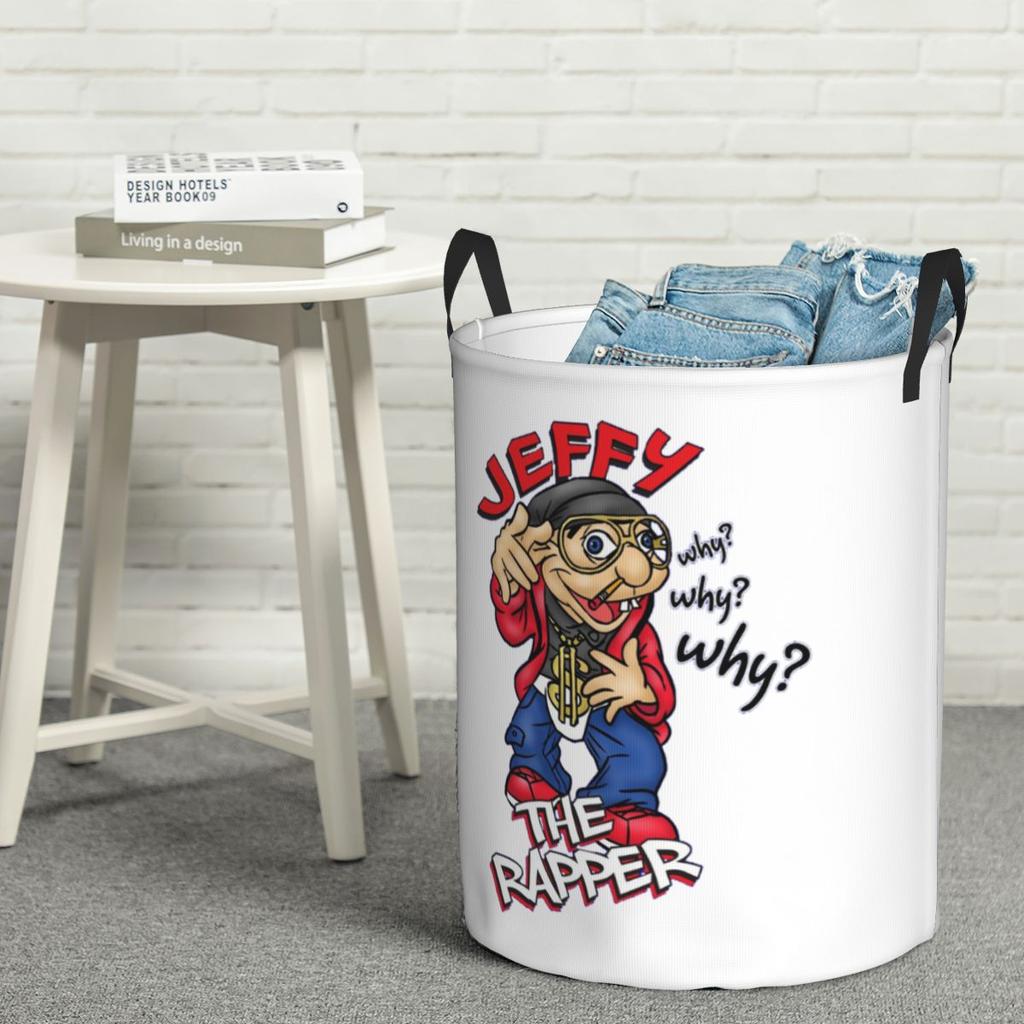 Laundry Collector Jeffy The Rapper SML Character Foldable Laundry Basket Home Organizer Baby Washing Basket Home Organizer