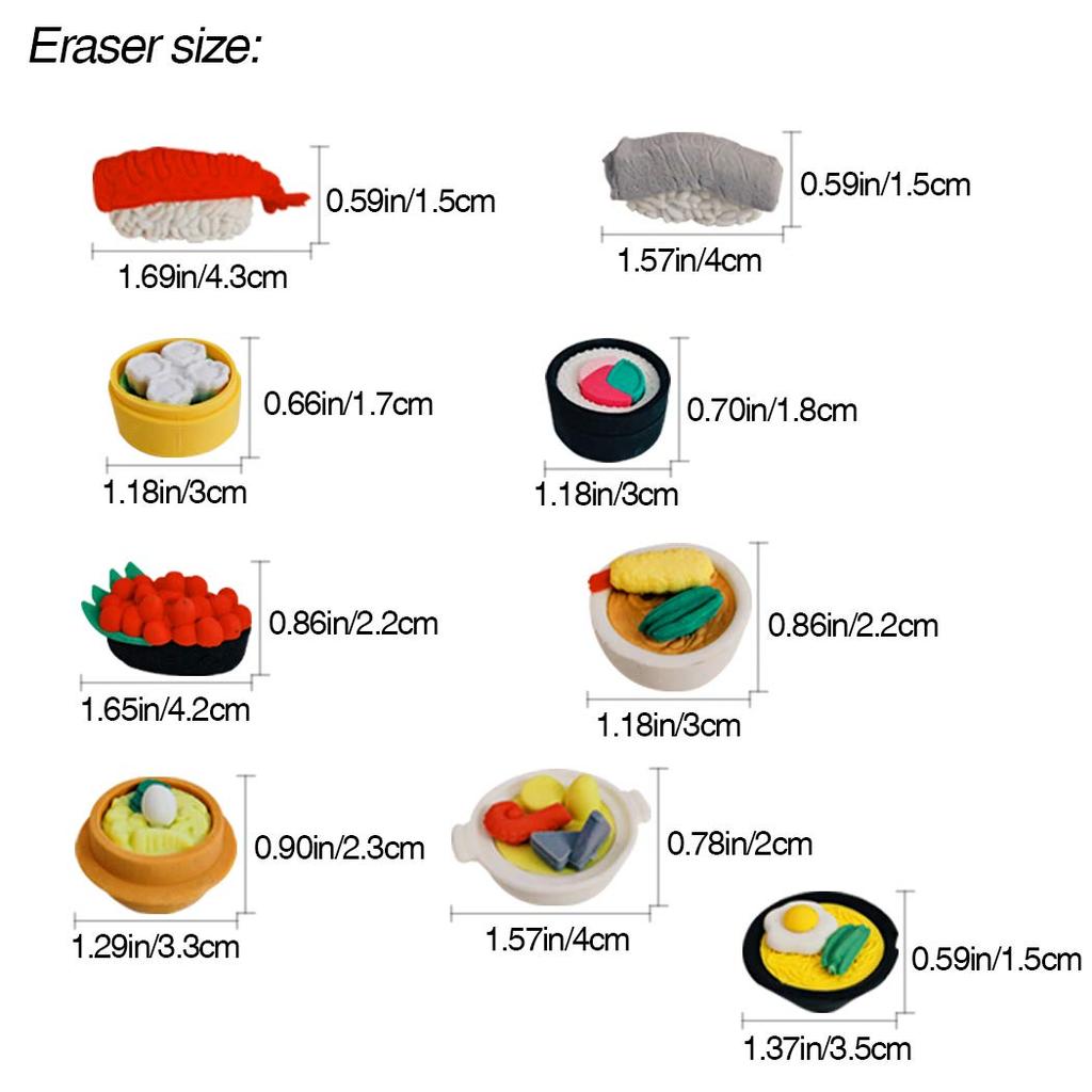 Ranvi Kinder Radiergummi Mini Puzzle Bleistift Radiergummis für Spiel und Schulbedarf 30-teiliges Set, (Nudelform) Kinderpreise, Partys, Jahrmärkte,