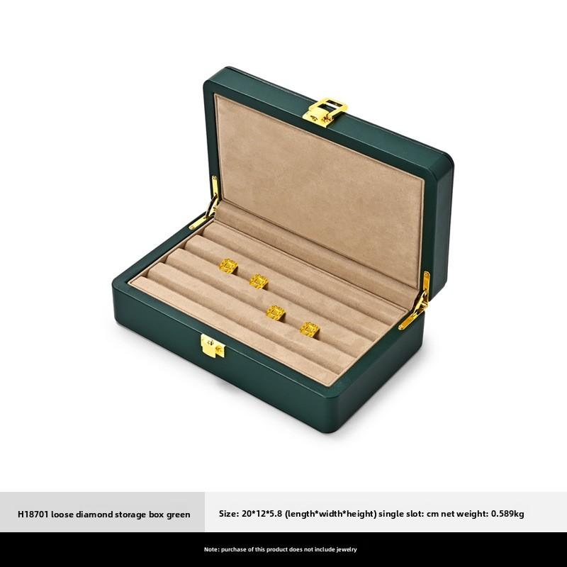 

Luxury PU Leather Diamond Pearl Storage Box Organizer for Loose Diamonds Beads Jade Gemstones Jewelry