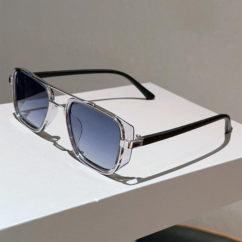 KAMMPT Vintage Square Sunglasses Men 2026 New Fashion Double Bridge Gradient Decor Shades Women Luxury Brand Design Sun Glasses