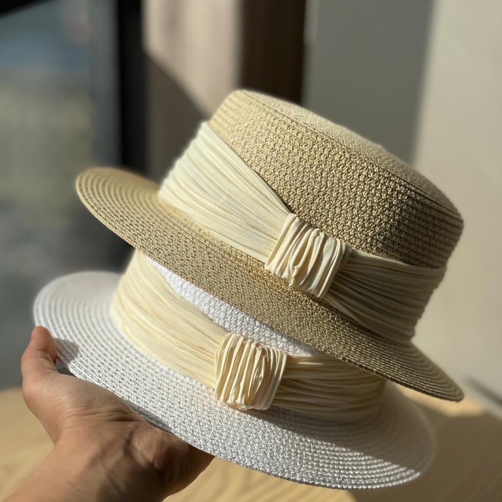 Summer Straw Hat Retro Top Hat Ladies Shade Beach Hat Jazz Hat