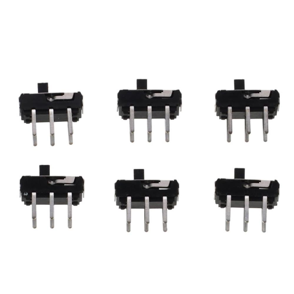 6pcs 6 Pin 2 Position Micro Mini Toggle Switch JC-SK09 DC12V Slide Switches Panel Mount Vertical Slide Switch