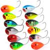 SOUGAYILANG Fishing Lures 15pcs Ice Fishing Jigs with Hooks Lead Jig Hooks Winter Full Metal Ice Lures Baits